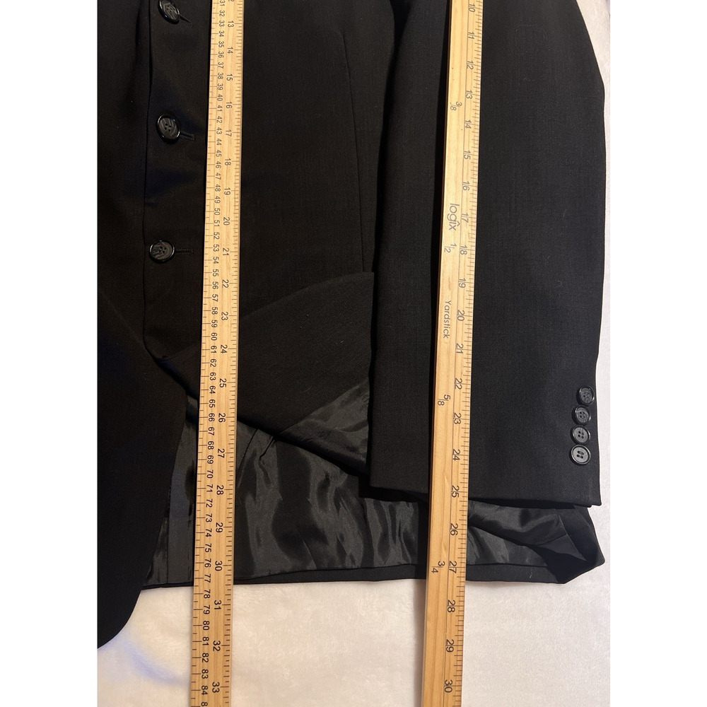 Vintage Dunleith 46L 39x30 Solid Black Twill Suit Unconstructed USA - Picture 13 of 16